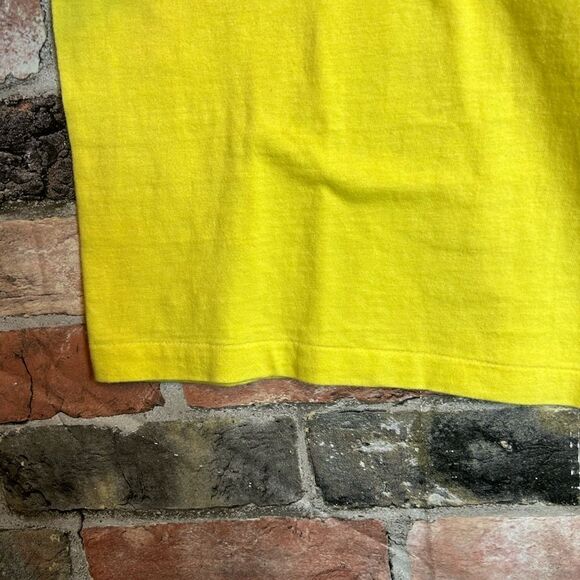 5 for $25🔥Vintage Hanes Yellow Single Stitch Cotton T-Shirt Medium (38-40) - Picture 7 of 8
